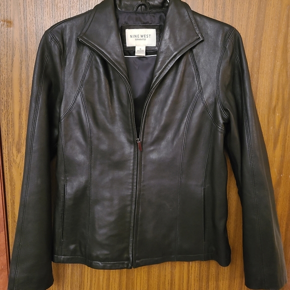 Nine West Jackets & Coats Nine West Separates Black Leather Jacket In Size Medium Poshmark